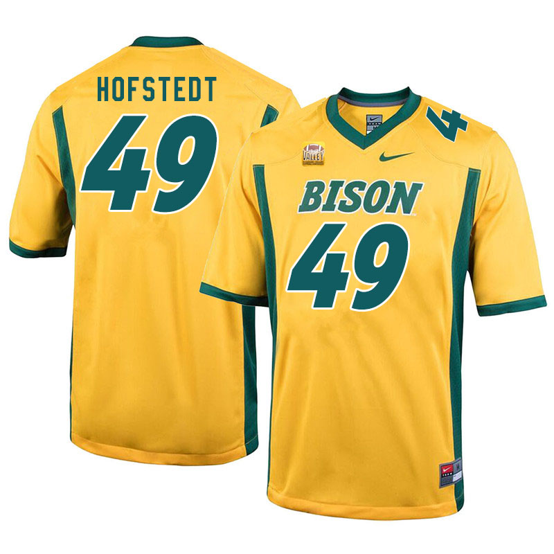 Men #49 Logan Hofstedt North Dakota State Bison College Football Jerseys Sale-Yellow